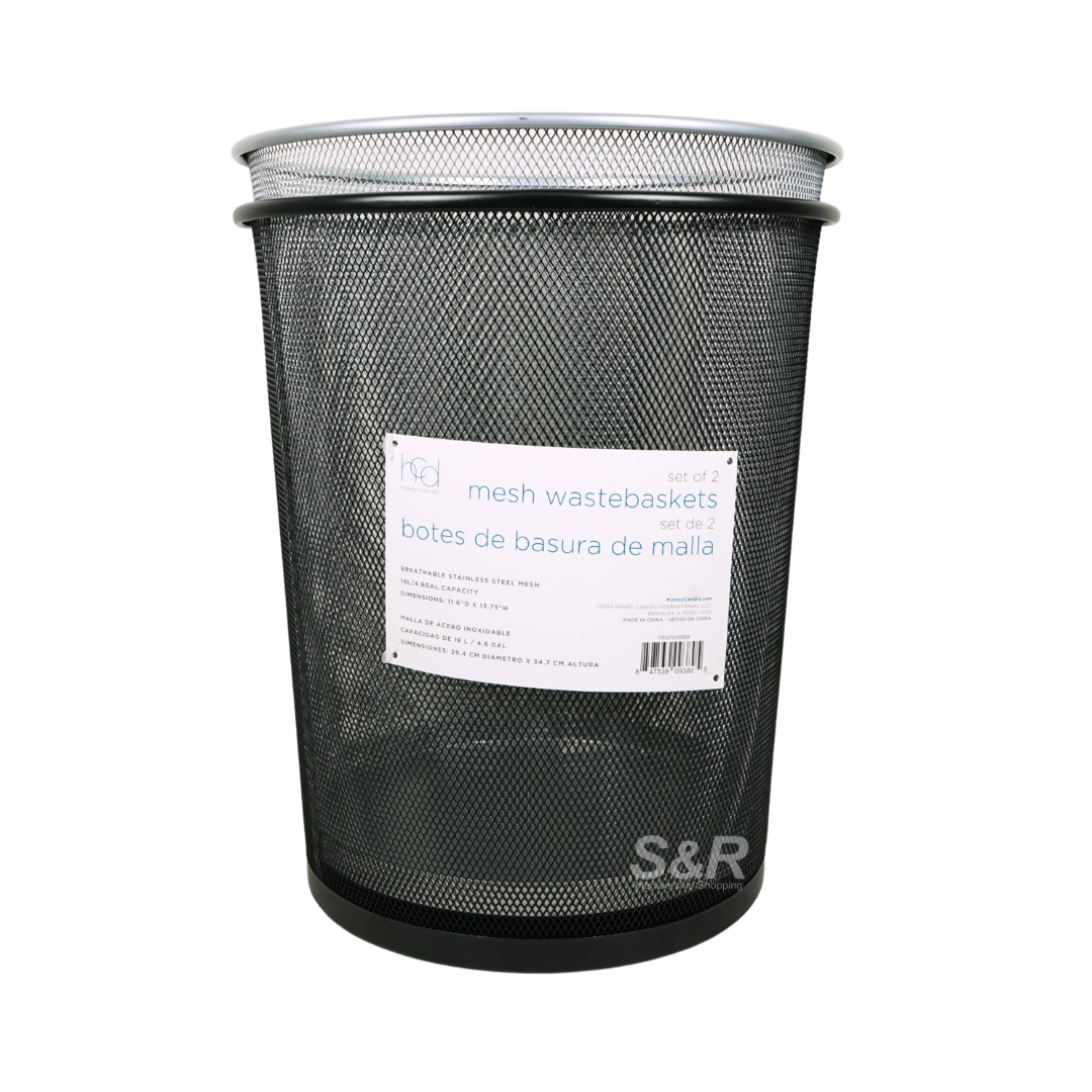 HCD Mesh Waste Basket Set of 2